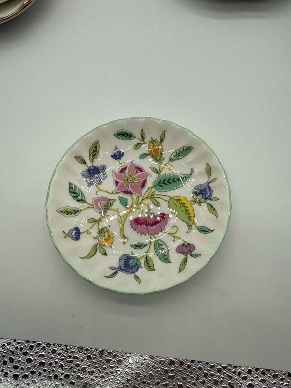 Vintage Floral Chintz Trinket Dish